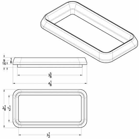 Center Dash Warning Light Bezel Without Visor For Peterbilt