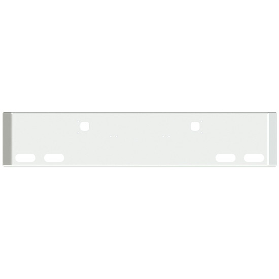 18 Inch Chrome American Road Runner Mitered Corner Bumper With Tow & 4 Oval Light Holes For Kenworth W900A 1967 - 1981