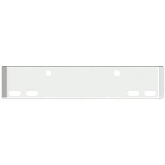 22 Inch Chrome American Road Runner Mitered Corner Bumper With Tow & 4 Oval Light Holes For Kenworth W900B,  W900L