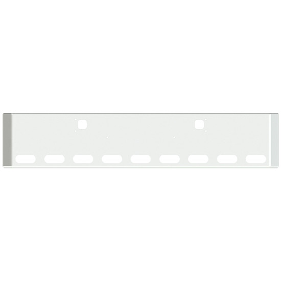 20 Inch Chrome American Road Runner Mitered Corner Bumper With Tow & 9 Oval Light Holes For Kenworth W900B,  W900L