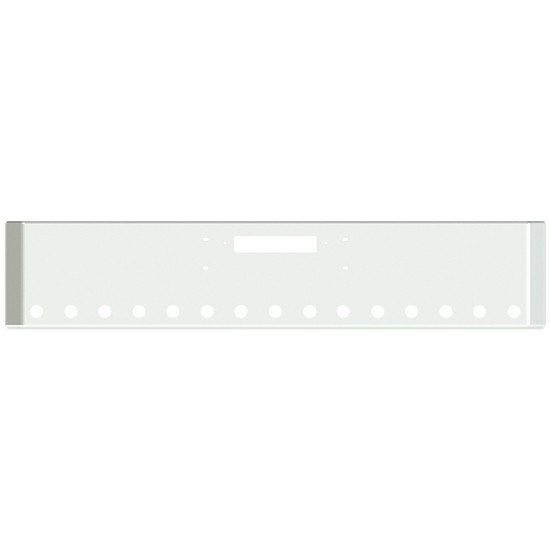 20 Inch Chrome American Road Runner Mitered Corner Bumper With Tow & 15 Rnd 2 Inch Light Holes For Western Star 4900, 4964