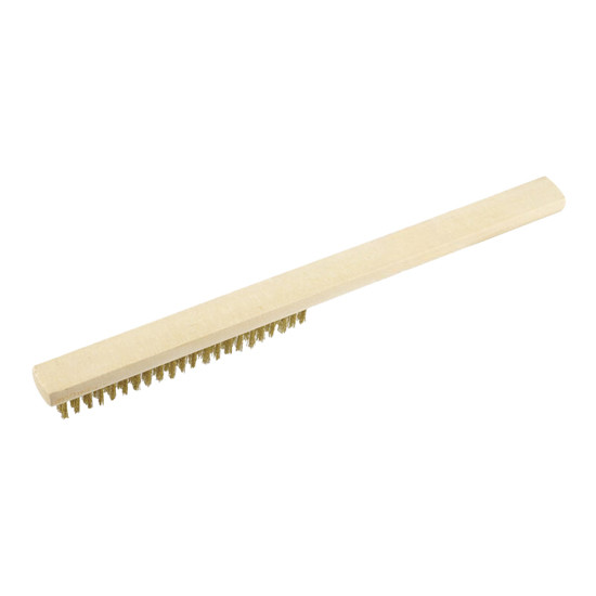 Wooden Handle Wire Brush - Brass Bristles