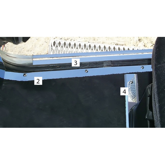 Turnpike Truck Trim Stainless Steel Cab Door To Carpet Transition Trim For Peterbilt 359 - Pair