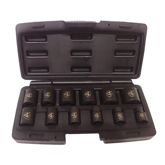 3/8-Inch Drive Shallow Impact Socket Set - 13 Piece