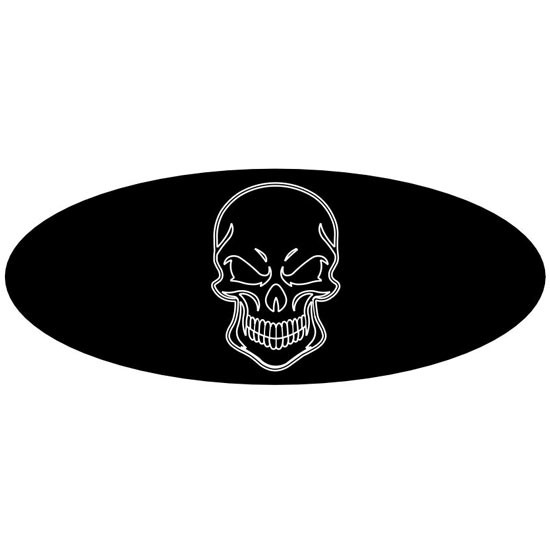 Skull Oval Logo Plate Insert For Peterbilt Pedals