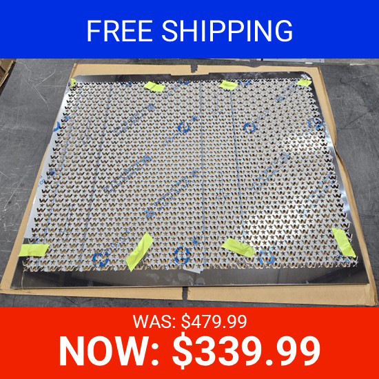 BLEMISHED: Custom Punched Grille Insert With Punched Ws & Stars Western Star 4964EX Constellation