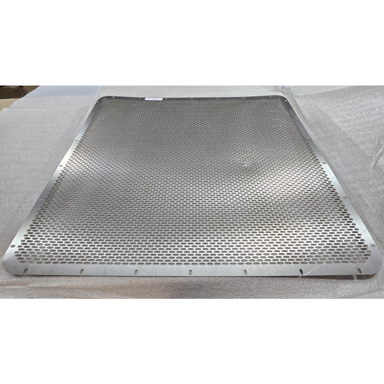 BLEMISHED: Stainless Steel Punched Grille W/ Oval Holes For Peterbilt 389
