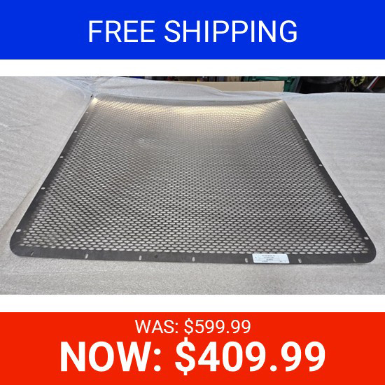 BLEMISHED: Stainless Steel Punched Grille W/ Oval Holes For Peterbilt 389