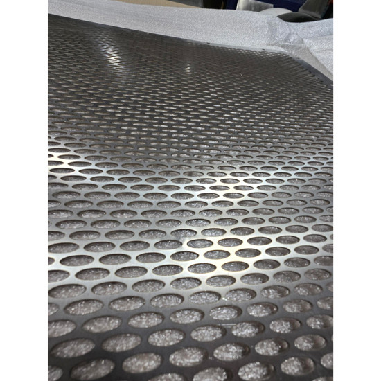 BLEMISHED: Stainless Steel Punched Grille W/ Oval Holes For Peterbilt 389