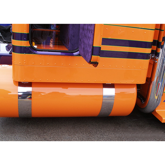 Twelve Gauge 8 X 23 Inch Straight Fuel Tank Straps  For Peterbilt