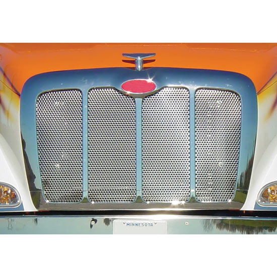 Punched Grille With Large 7/16 Inch Circle Holes For Peterbilt 387 1999-2010