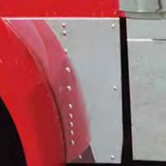 Stainless Steel Extended Hood Side Panel – Bolt Mounted For Peterbilt Long Hood