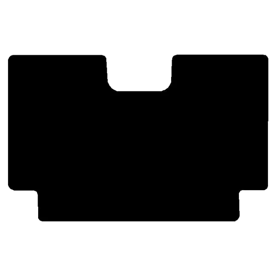 Black Middle Floor Mats For Peterbilt W/ Manual Trans.