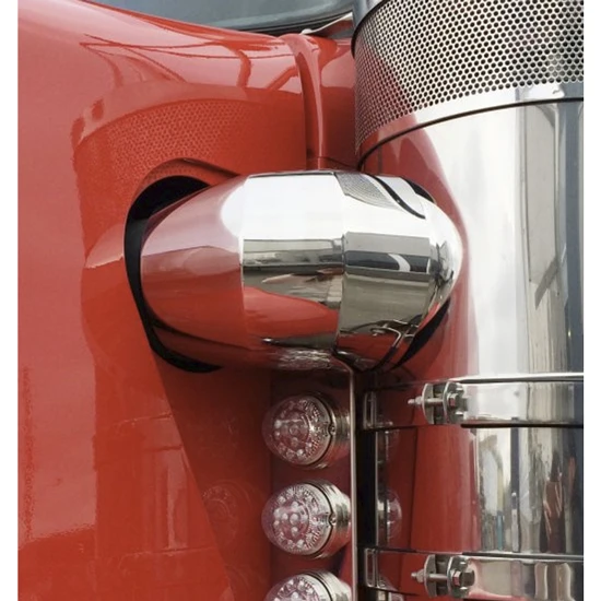 Polished Stainless Steel Air Breather Intake Tubes - Pair For Kenworth W900L