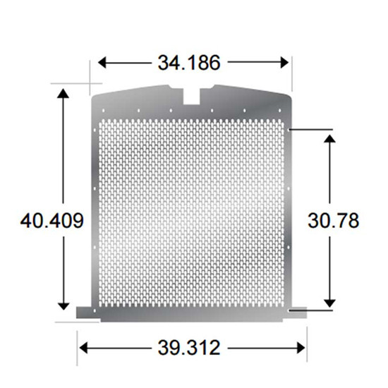 Turnpike Truck Trim Punch Grille Insert With Horizontal Rectangles For Kenworth K100 Models