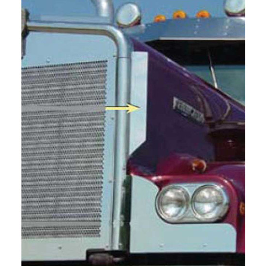 Turnpike Truck Trim Stainless Steel Side Grille Deflectors For Kenworth W900A 1967-1982