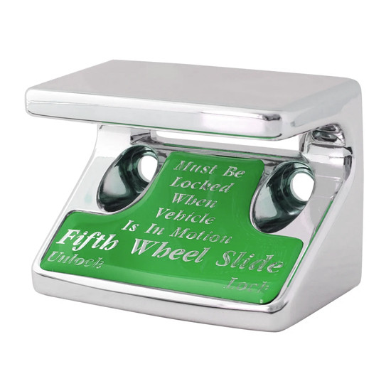 5th Wheel Silver Script With Green Sticker  For Freightliner