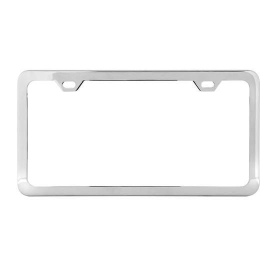 Stainless Steel License Plate Frame Plain 2 Holes