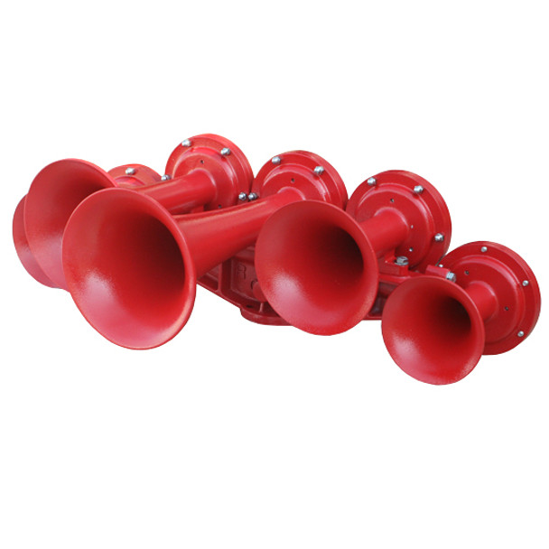 5 Trumpet Stacked Train Horn - Red