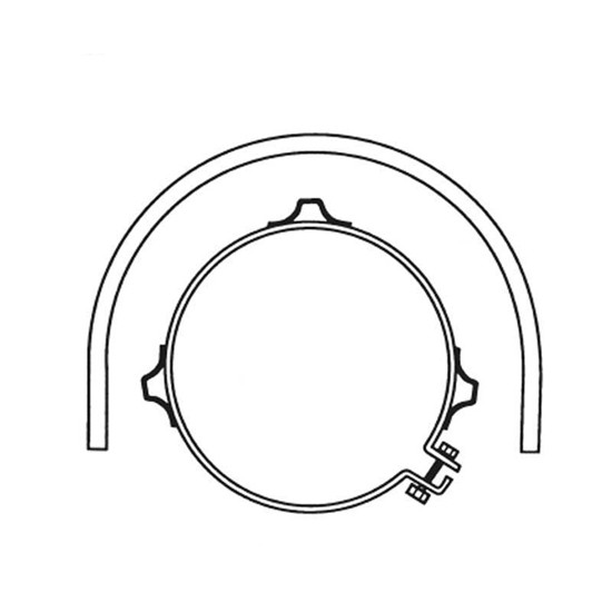 BESTfit 8.5 Inch 180 Degree Heat Shield Mounting Brackets