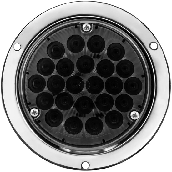 4 Inch Pearl Sleeper Light 12 V- Red LED / Smoke Lens