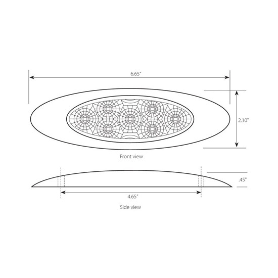 6 5/8 Inch Ultra Thin Spyder Y2K Dual Function Light With Chrome Bezel - Red LED / Red Lens