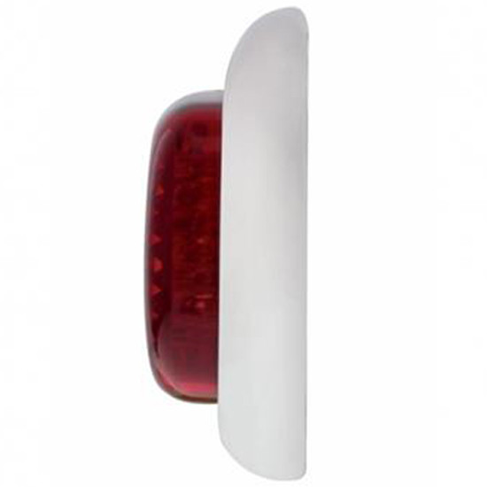 40 Diode Oval Stop, Turn, And Tail Light W/ Chrome Flush Mount Bezel