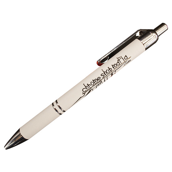White Chrome Shop Mafia Logo Pen