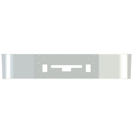 16 Inch Chrome Steel Full Wrap Bumper With Vent, Tow, & Bolt Hole Holes For Freightliner Century / Columbia SBA