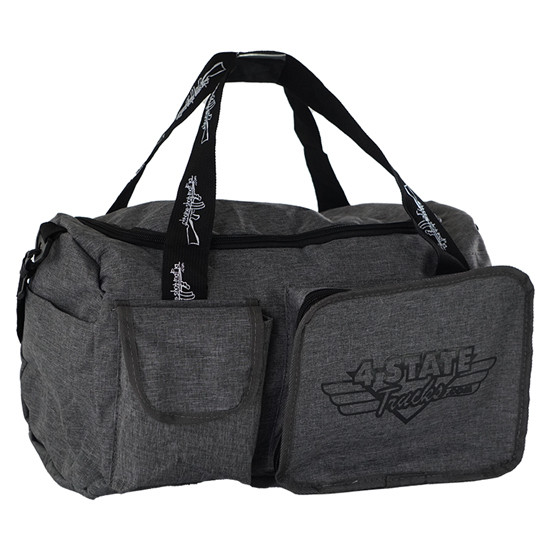 Gray Bag With Black Strap & Chrome Shop Mafia Logo