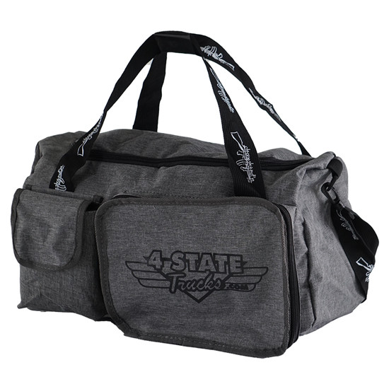 Gray Bag With Black Strap & Chrome Shop Mafia Logo