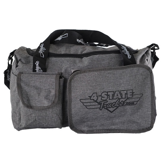 Gray Bag With Black Strap & Chrome Shop Mafia Logo