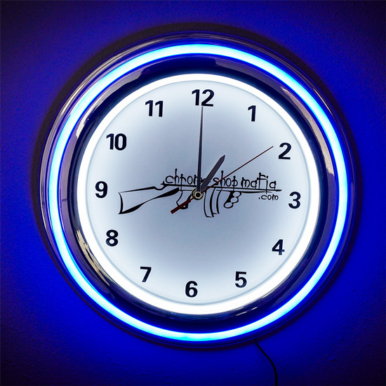 CSM - Neon Clock W/ Blue & White Lights