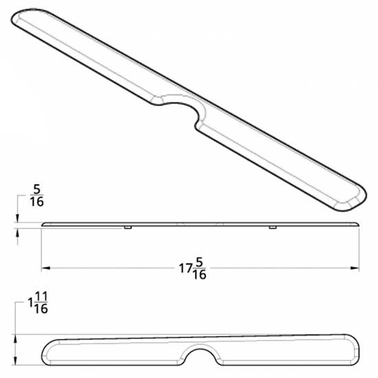 Chrome Upper Storage Door Trim For Peterbilt