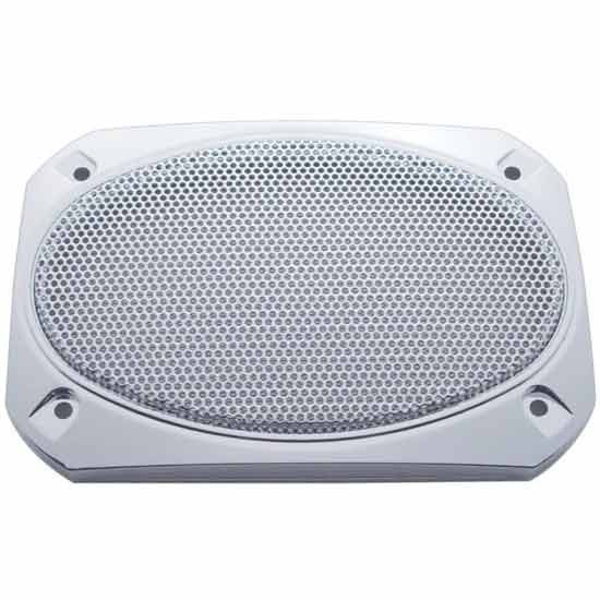 Chrome Rectangular Speaker Screw On Cover For Peterbilt