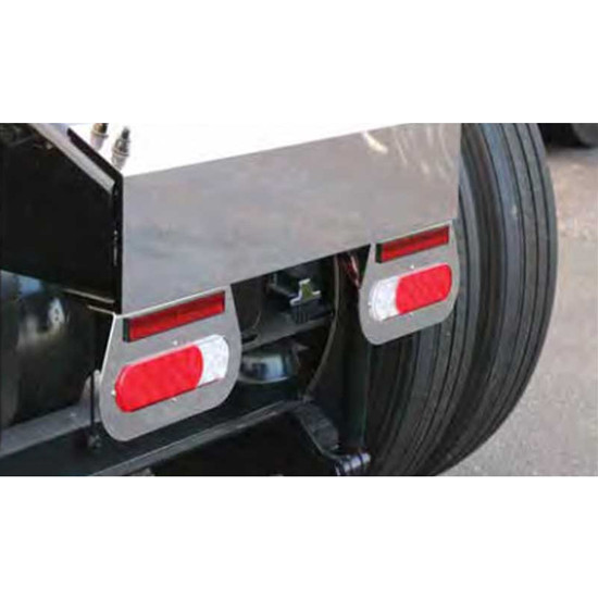 Tail Light Brackets With Oval Backup Combo Light Holes For Peterbilt