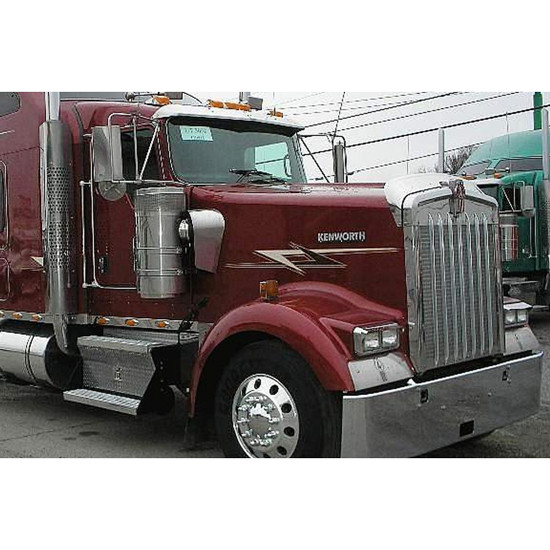 Jones Performance Fiberglass Hood Shell W/ 66 Inch Centerline & Fender, Replaces L29-1003, L29-1017 For Kenworth W900L Aerocab