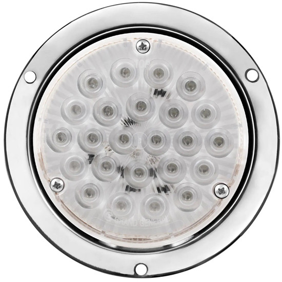 5 5/16 Inch Round Stop/Turn/Tail Sleeper Light - Blue LED W/ Housing