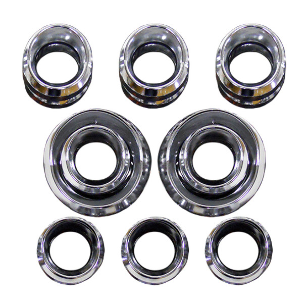 Small Dash Kit 17 Switch Label Covers, 17 Toggle Switch Nut Covers, 3 Rocker Switches, And Additional Components For Peterbilt 379