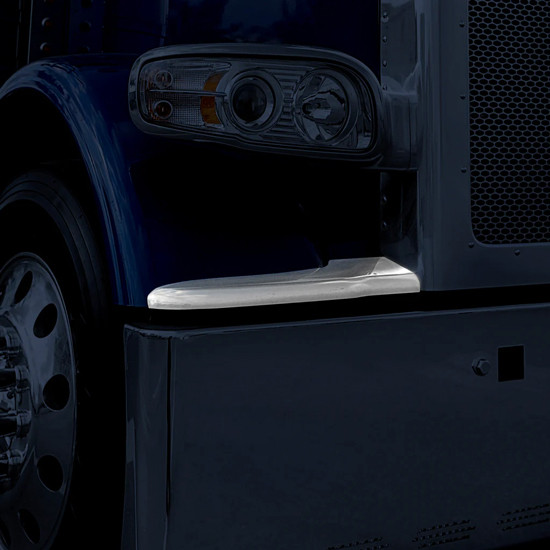 Front Fender Chrome Plated Aluminum Bracket - Passenger Side For Peterbilt 388/389