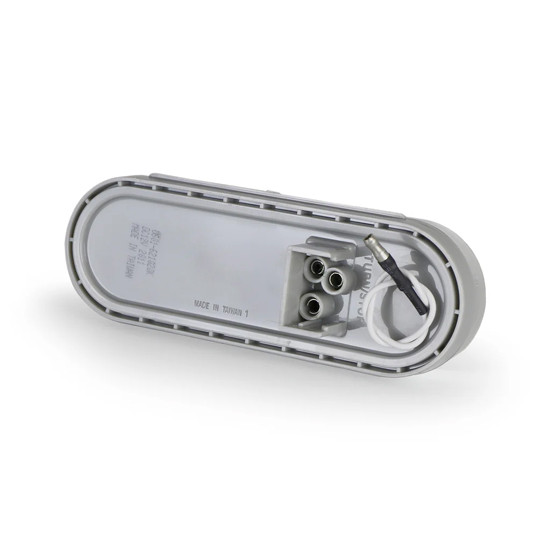 6 Inch Oval Dual Color LED Light Red/White W/ Amber Strobe