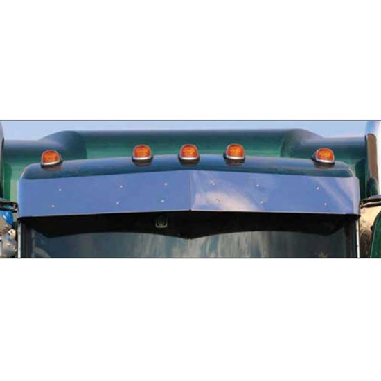 Stainless Steel Monster Drop Bowtie Visor For Peterbilt 2011 & Newer