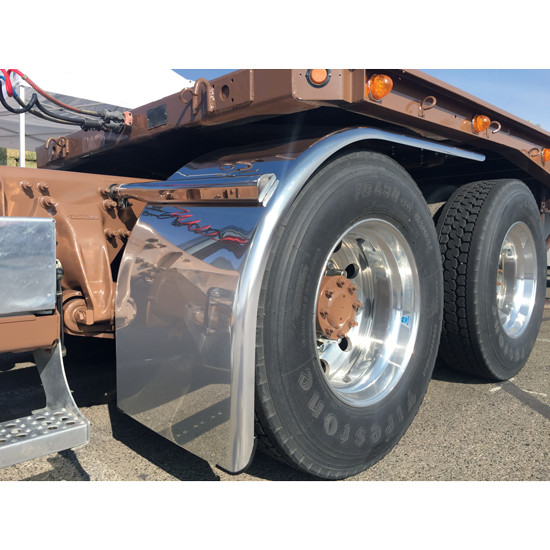 80 Inch 14 Gauge Stainless Steel Straight Drop Half Fenders