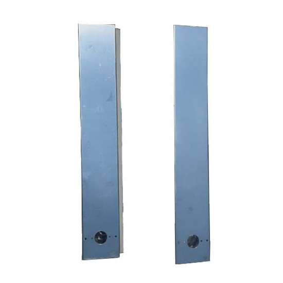 Stainless Steel Front Air Cleaner Panels W/ Watermelon Light Holes For Peterbilt 389