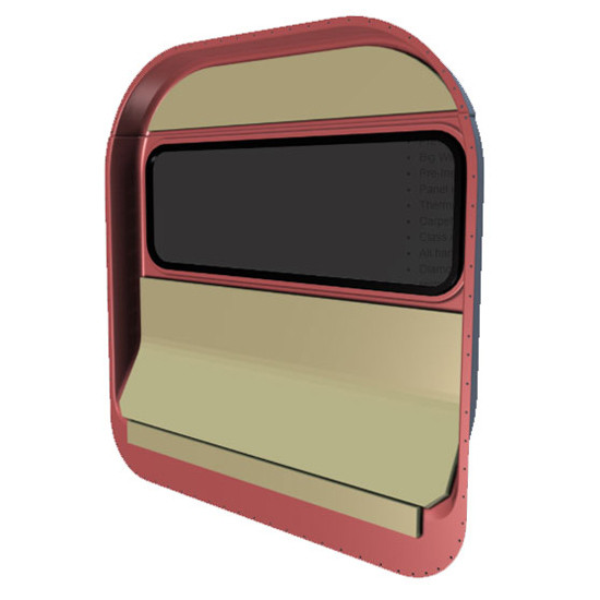 Fiberglass 6 Inch Ultra Cab XL Big Window Kit For Peterbilt