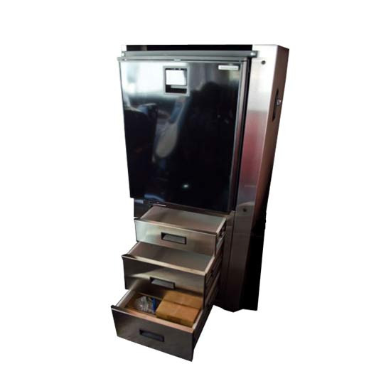 Peterbilt 389 Passenger Side 1.8 CF Refrigerator & 3 Door Storage Solution Kit For Models W/ 63 Inch Sleeper