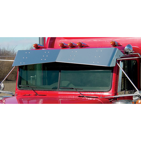 Stainless Steel Reverse Bow Tie Drop Visor For Freightliner Classic 120/132