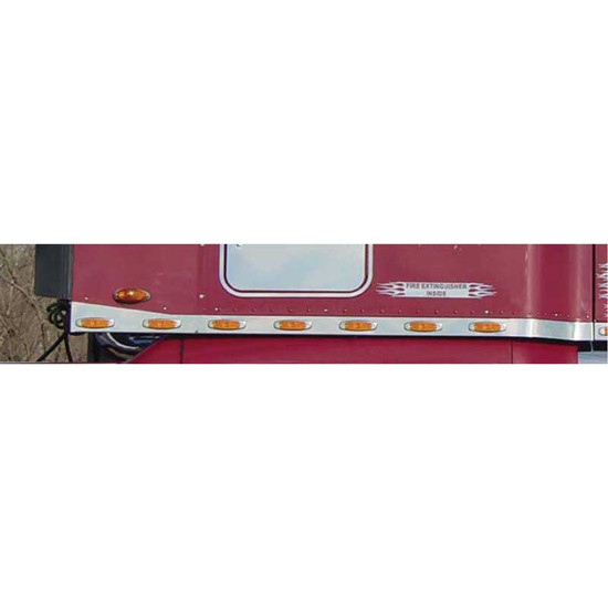 Stainless Steel Sleeper Panel W/ 14 Supernova Light Holes For Freightliner Century & Columbia