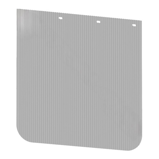 24 X 24 Inch White Poly Mud Flap - 4 State Trucks