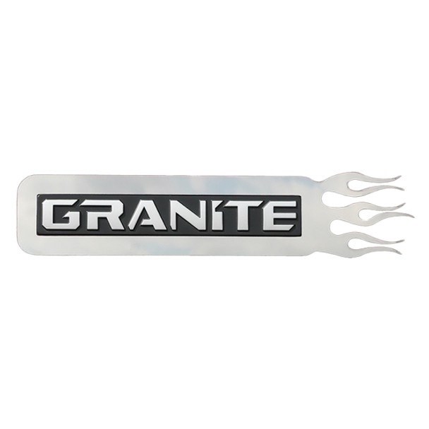 Stainless Steel Logo Door Trim W/ Flames For Mack CV713 Granite